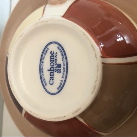 Canhome global ceramic tea 4 one hand painted set - Picture 7 of 16